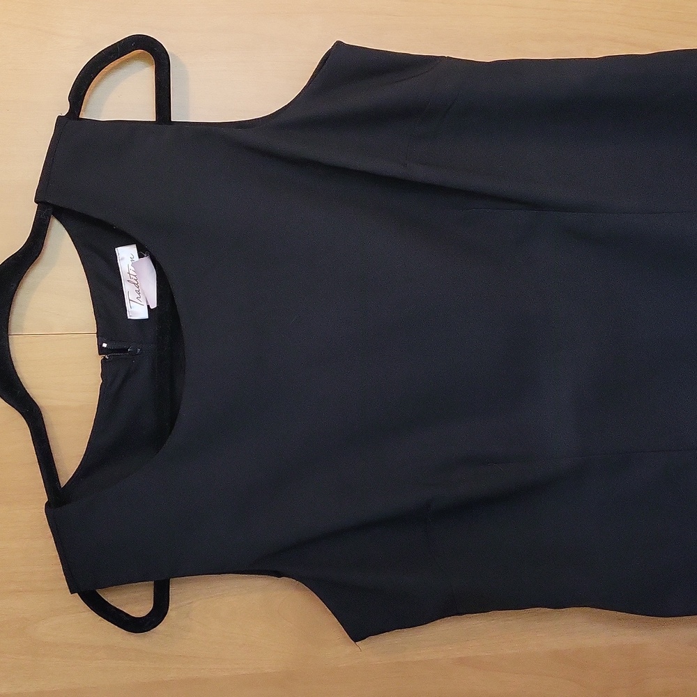 Tradition black dress from Sears.